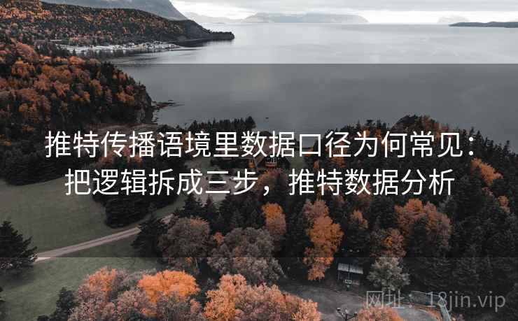 推特传播语境里数据口径为何常见：把逻辑拆成三步，推特数据分析